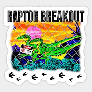 Raptor Breakout (on white) Sticker